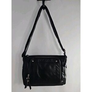 Butter Soft Black 100% Leather Shoulder Length 14in To 26in  -Made In India -EUC